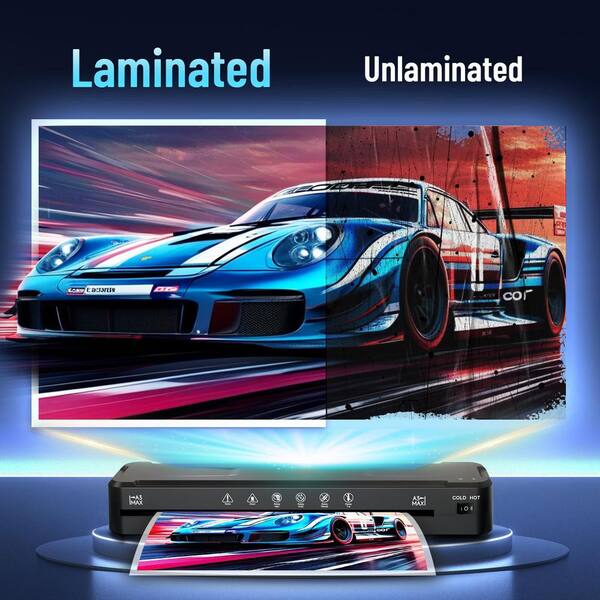 Buyounger 13" A3 Laminator Machine - Hot & Cold Laminating, 60-90s Warm Up, Includes 30 Sheets & Tools