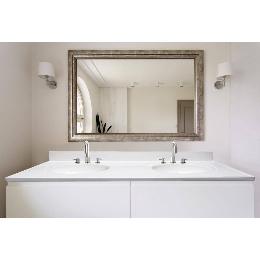 Solid White 61-Inch Double Bowl Composite Vanity Top with Backsplash