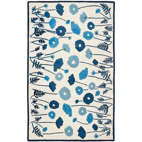 SAFAVIEH Martha Stewart Poppy Glossary Azurite Blue 5 ft. x 8 ft. Area Rug