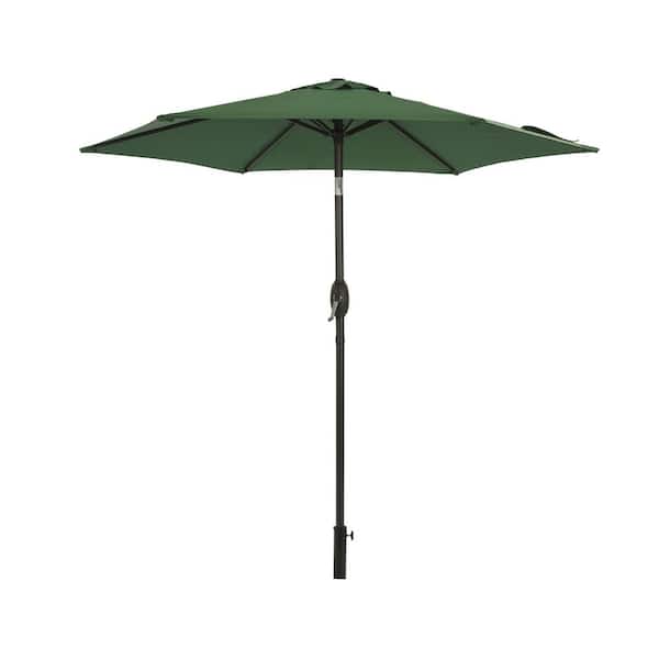 Unbranded 7.5 ft. Outdoor Patio Umbrella Flip Market Umbrella in Dark Green with Crank