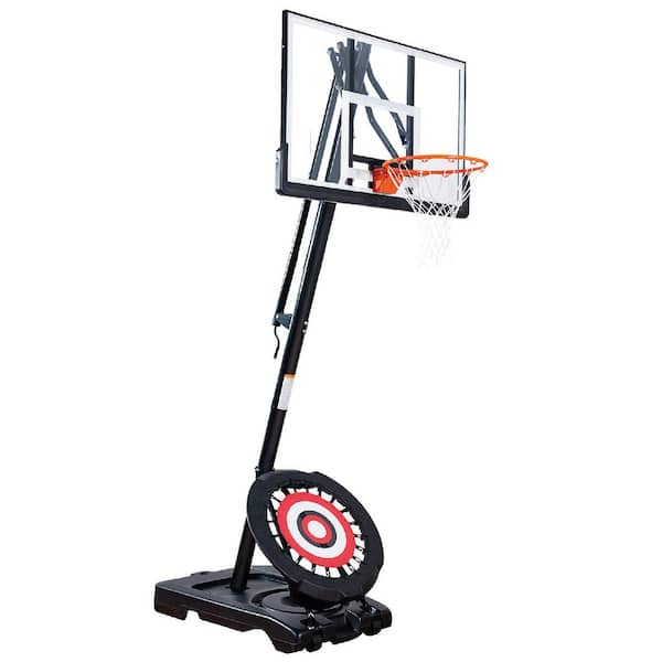 Portable Basketball Hoop, Adjustable Height, 50" Backboard & Rebounder