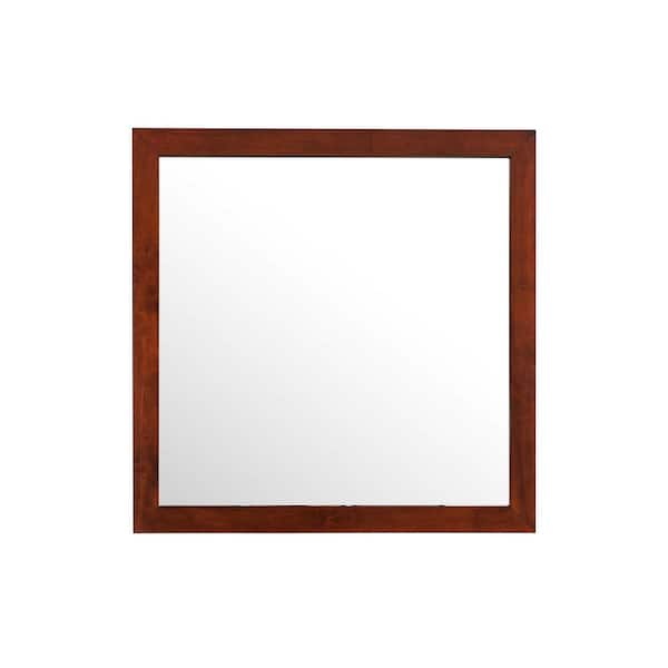 AndMakers 41 in. x 41 in. Classic Square Wood Framed Dresser Mirror