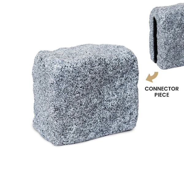 Beuta 7 in. x 6.5 in. x 4 in. GreyStone (End) Faux Stone