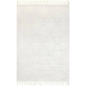 Balboa Textured Tile Ivory 12 ft. x 15 ft. Area Rug