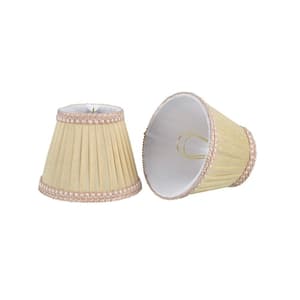 5 in. x 4 in. Ivory Pleated Empire Lamp Shade (2-Pack)