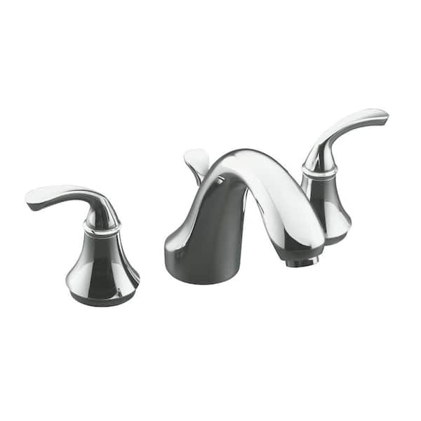 KOHLER Forte Deck-Mount 2-Handle Low-Arc Bath Faucet Trim Kit in Polished Chrome (Valve Not Included)