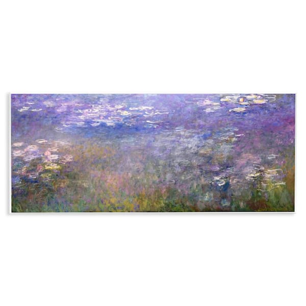 Classic Monet Pond Lilies by one1000paintings 1 Piece Unframed Nature Graphic Art Print 7 in. x 17 in.