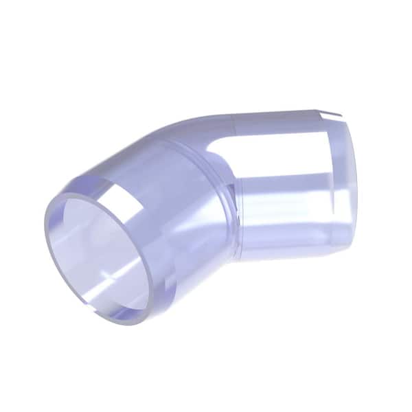 Formufit 1 in. Furniture Grade PVC 45-Degree Elbow in Clear