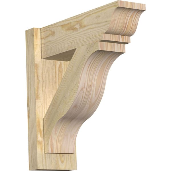 Ekena Millwork 6 in. x 18 in. x 18 in. Douglas Fir Fuston Traditional Rough Sawn Outlooker