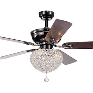 52 in. 3-Light Taliko Black Chrome Finish Indoor Remote Controlled Ceiling Fan