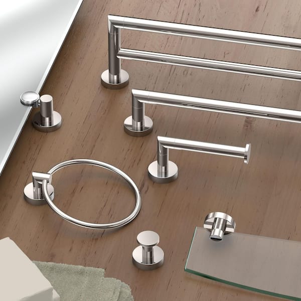 Gatco Glamour All Modern Decor Triple Robe Hook Knob in Brushed