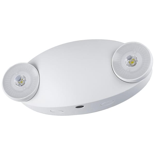 Sunlite 15-Watt Equivalent 120-Volt Integrated LED White Adjustable Dual  Light Battery Backup Wall Emergency Light HD02559-1 - The Home Depot