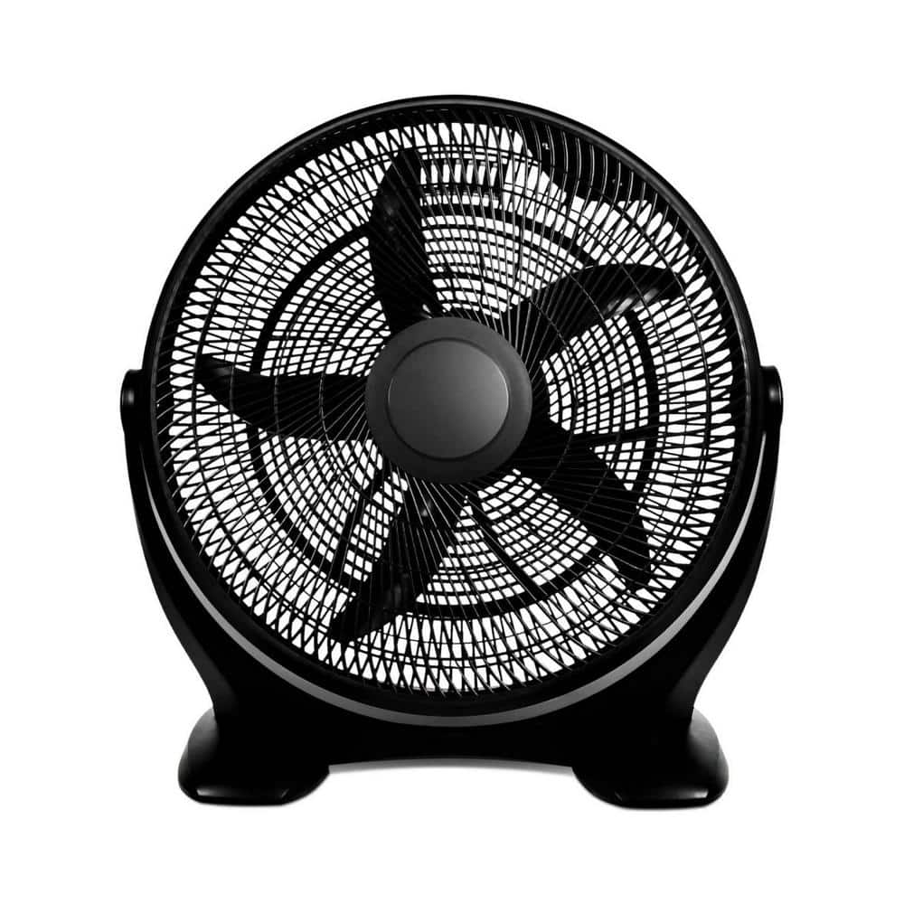 Aoibox 20 Inch 3Speed Black Plastic Oscillating Floor Fans Quiet