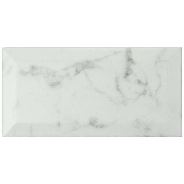 Merola Tile Classico Carrara Matte Metro 3 in. x 6 in. Ceramic Wall Tile (11.44 sq. ft./Case)