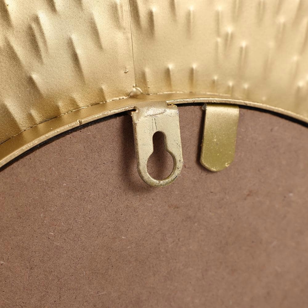 Gold Sunburst 3-Piece Round Wall Mirror Set