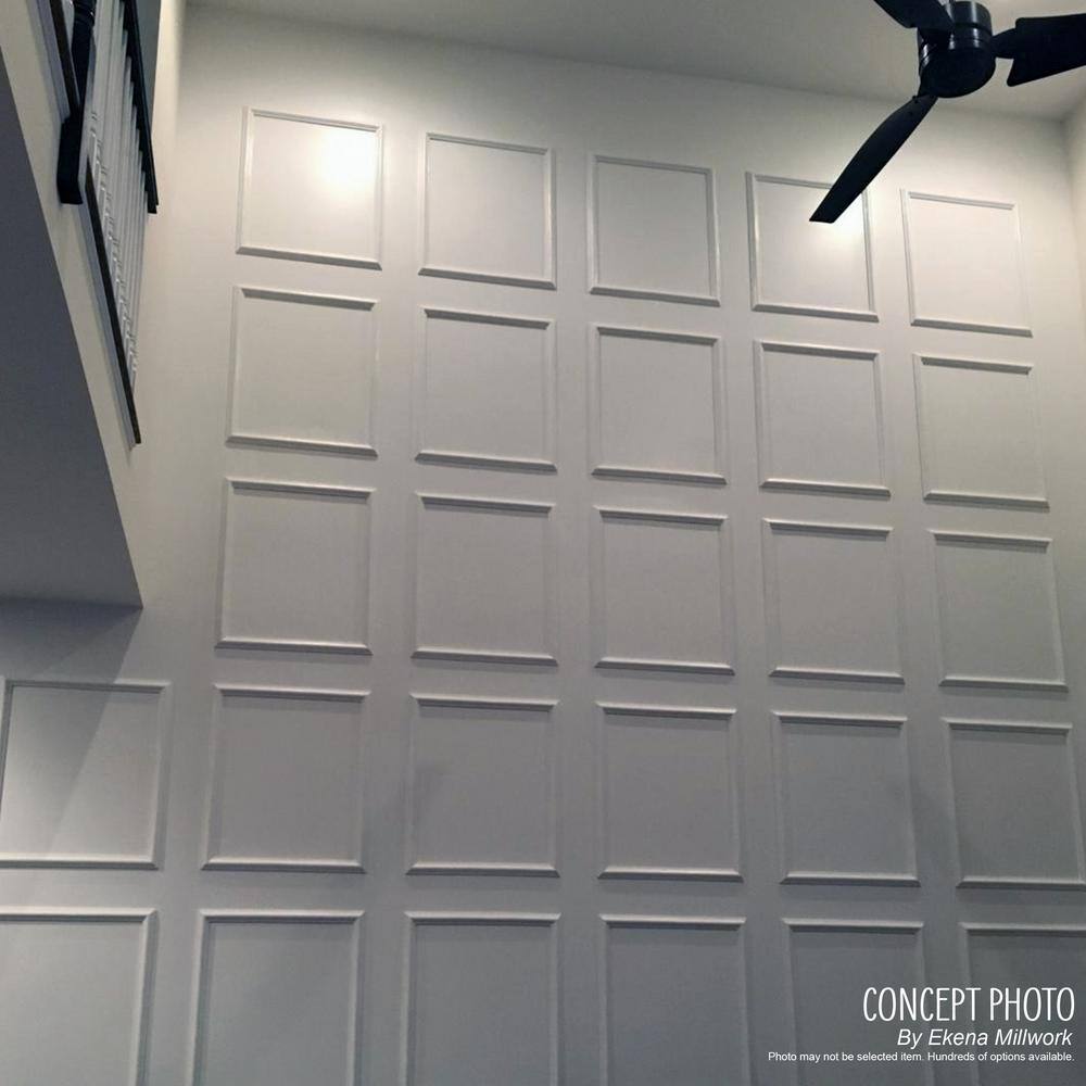 Ashford Molded Classic White Urethane Wainscot Wall Panel