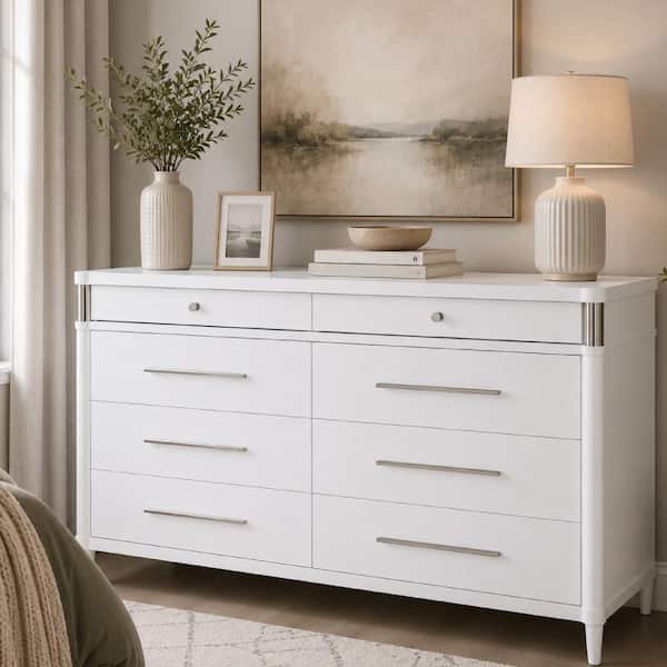 dresser with felt lined drawers Riverside Furniture Rosalie 30766 Contemporary 6-Drawer Dresser with Felt- Lined Top Drawers | Wayside Furniture & Mattress