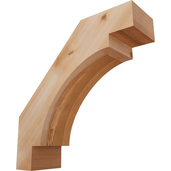 Ekena Millwork 5 1/2"W x 18"D x 18"H Merced Smooth Knee Brace, Western Red Cedar