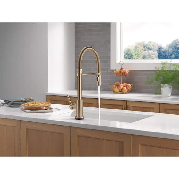 Delta Trinsic Spring Gold Touch2O Touchless Technology Single