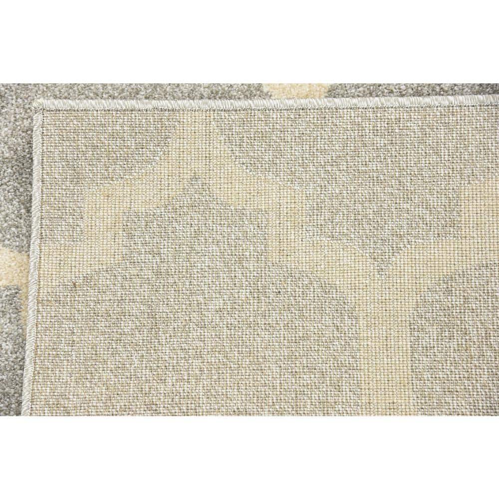 Light Grey 6' x 9' Synthetic Trellis Area Rug