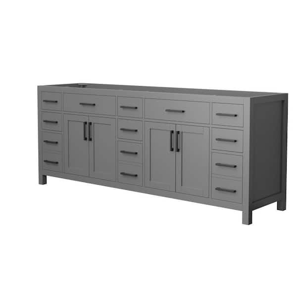 Beckett 83 in. Bath Vanity Cabinet without Top in Dark Gray