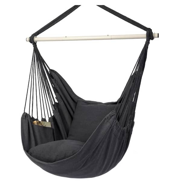 4 ft. Chair Hanging Rope Swing Chair Hammock in Grey
