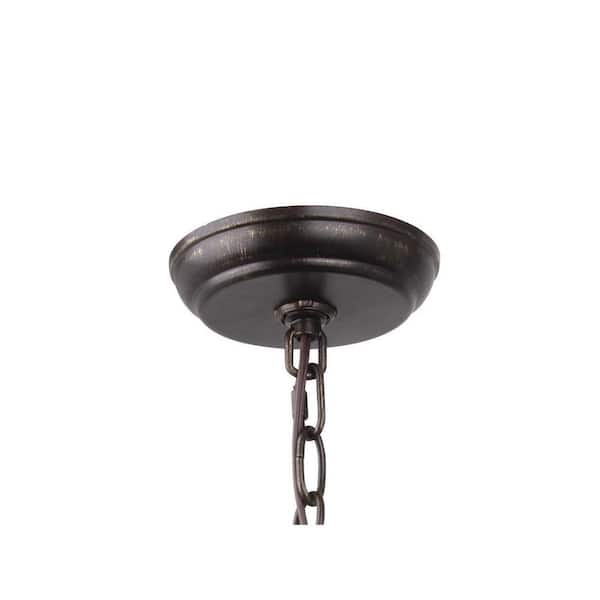 Crystorama Luna 8-Light English Bronze + Antique Gold Shaded