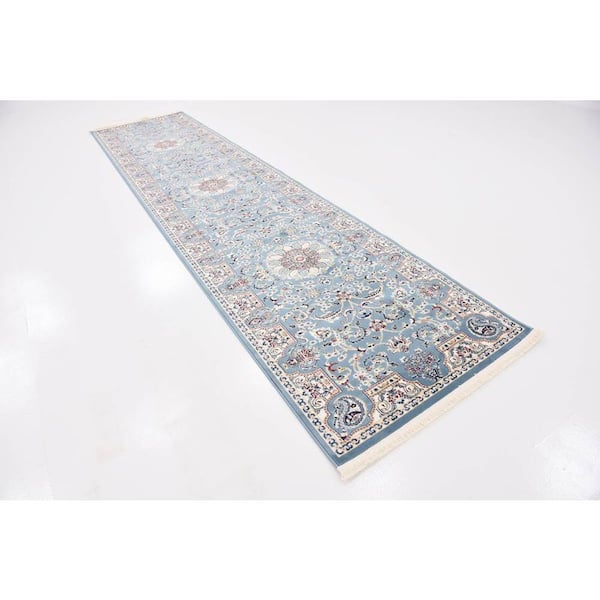 Narenj Newcastle Blue 3' 0 x 13' 0 Runner Rug