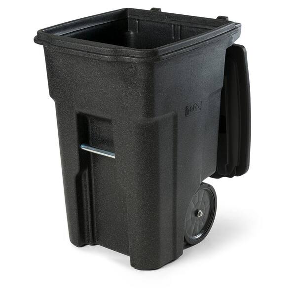 Toter Trash Can with Wheels and Lid, Graystone, 48 Gallon