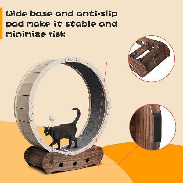 FUFU&GAGA 37.4 in. Dia Cat Exercise Wheel Treadmill Indoor