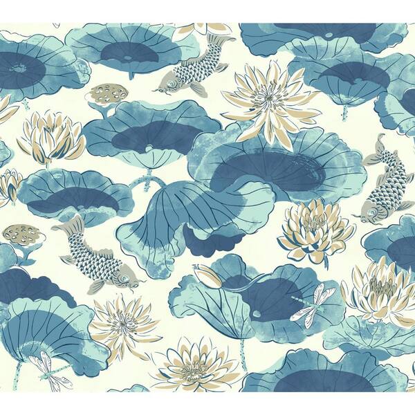 York Wallcoverings Lotus Lake Removable Strippable Roll (Covers 60.75 sq. ft.)