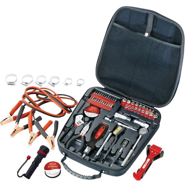 Apollo Travel And Automotive Tool Set 64 Piece Dt0101 The Home Depot