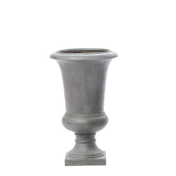 Alfresco Home 26 in. Tall, 15.75 in. W, Antique Dark Bronze Fiberstone Indoor Outdoor Jovina Medium Urn