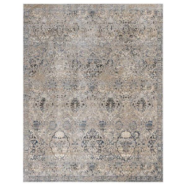 8 ft. x 11 ft. Grey Camilla Western Area Rug