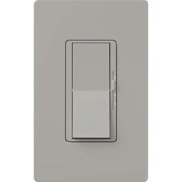 Diva 3-Speed Rocker Fan Control and Light Switch, Single-Pole, 1.5A Fan/1A LED, Gray (DVFSQ-LF-GR)