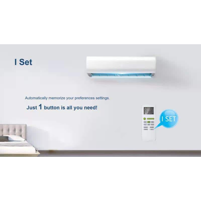BHI 12000 BTU White Ductless Mini Split Air Conditioner with Heater and Remote
