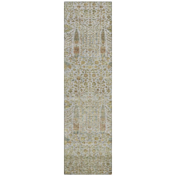 Chantille Machine Washable Indoor/Outdoor Abstract ACN2053 Linen 2 ft. 3 in. x 7 ft. 6 in. Runner Rug