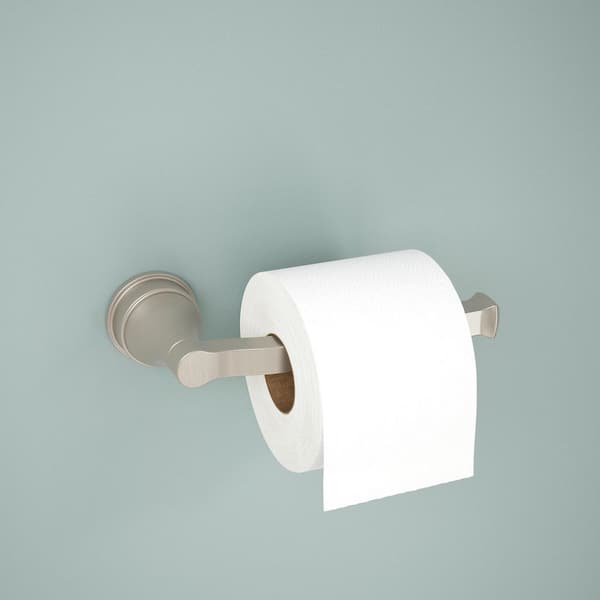 Faryn Wall Mount Single Post Toilet Paper Holder Bath Hardware Accessory in Brushed Nickel