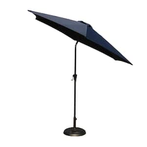 9 ft. Patio Market Umbrella With Carry Bag and Base, Navy Blue