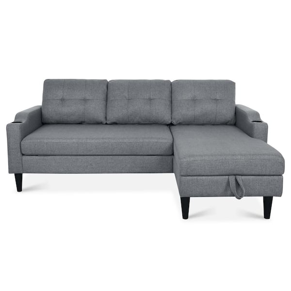 Beck and call セットアップ Size L Harper & Bright Designs 74.8 in. L Shaped Fabric Sectional