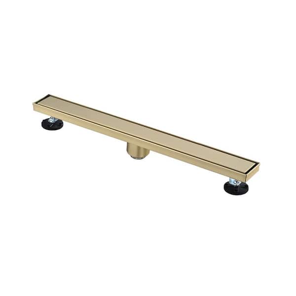 Tahanbath 24 in. Linear Shower Drain, Included Hair Strainer and Leveling Feet