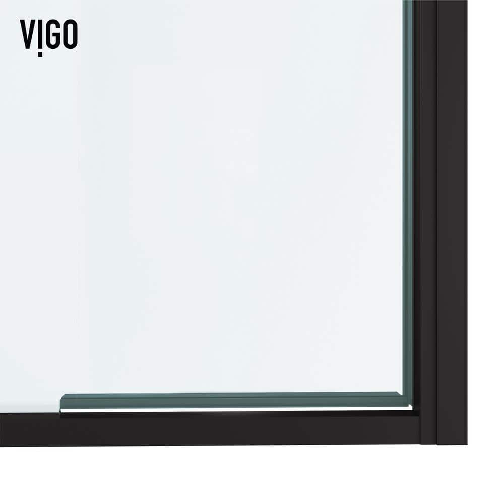Astoria 76" High Matte Black Framed Pivot Shower Door