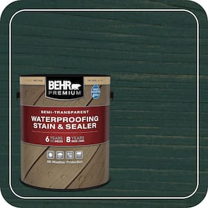 1 gal. #ST-114 Mountain Spruce Semi-Transparent Waterproofing Exterior Wood Stain and Sealer