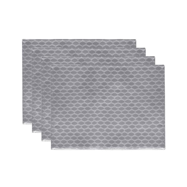 Lenox Olivia Placemats, Set of 4, Grey - 13"W x 19"L