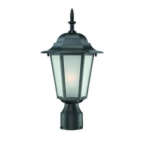 Camelot 1-Light Matte Black Outdoor Post-Mount Light Fixture