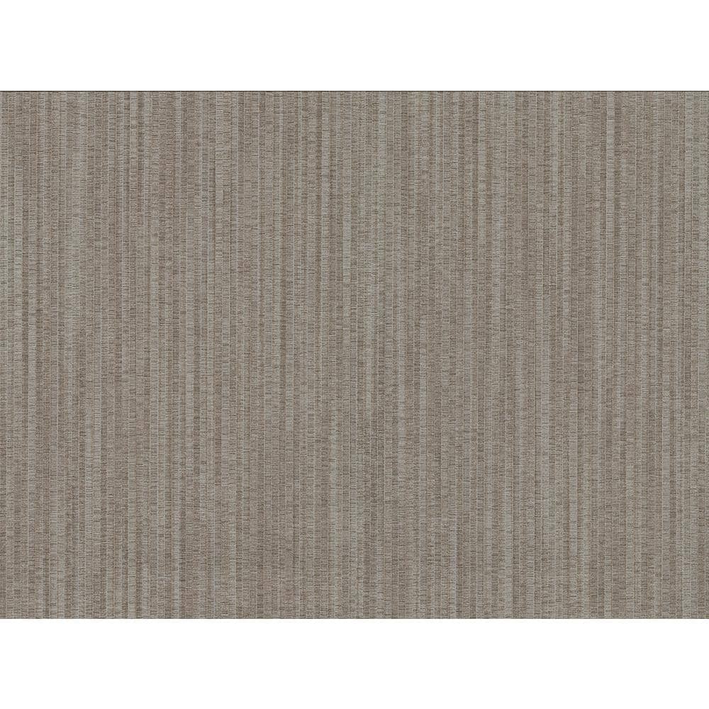 Volantis Dark Brown Textured Stripe Dark Brown Wallpaper Sample
