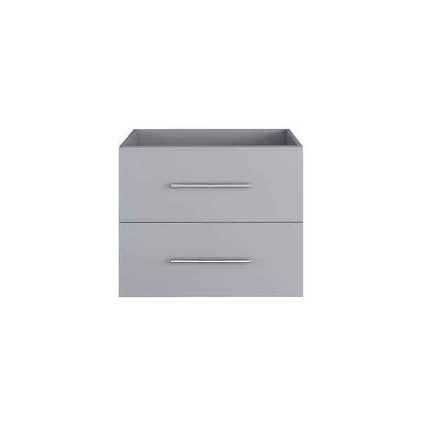 VOLPA USA AMERICAN CRAFTED VANITIES Napa 30 in. W x 22 in. D x 21 in. H Single Sink Bath Vanity Cabinet without Top in Gray, Wall Mounted