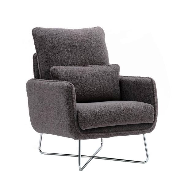 charcoal velvet armchair