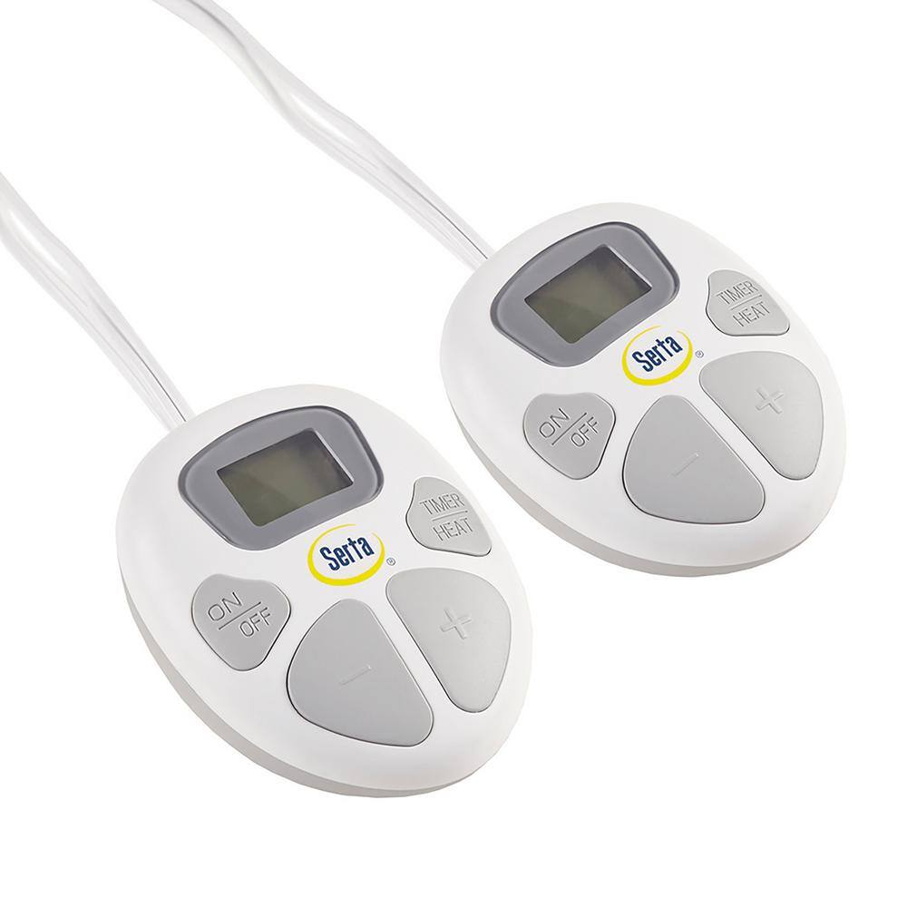 Twin White Plush Heated Mattress Pad