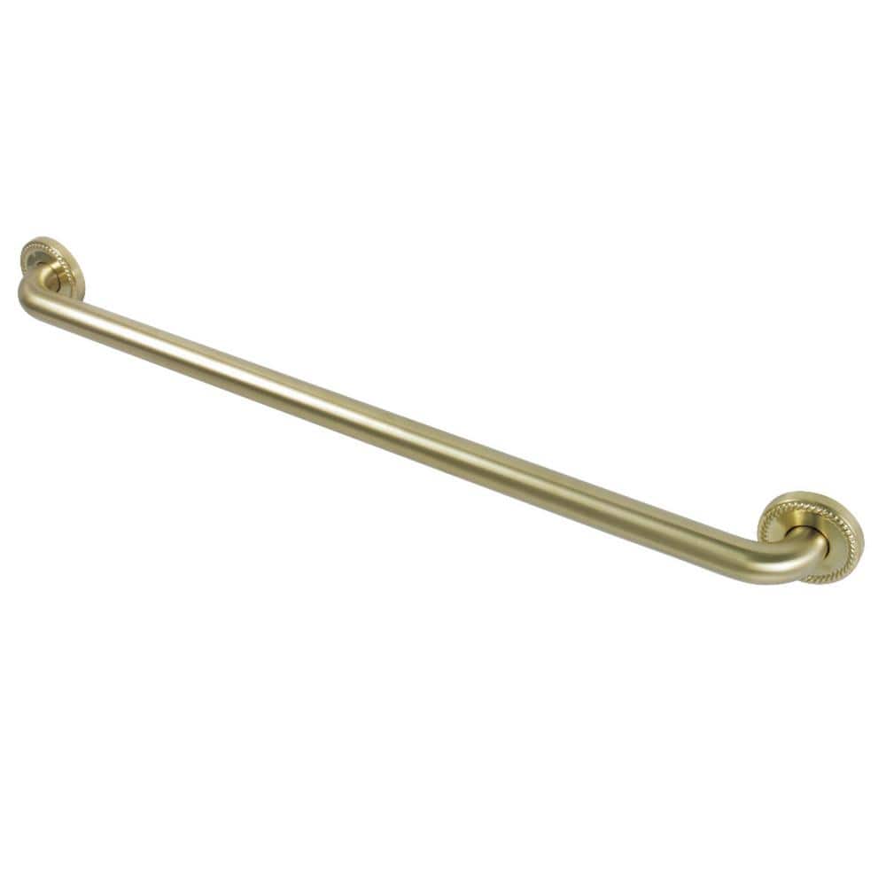Kingston Brass Roped 30 in. x 11/4 in. Grab Bar in Brushed Brass